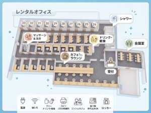 カフェオフィス上本町の鳥瞰図